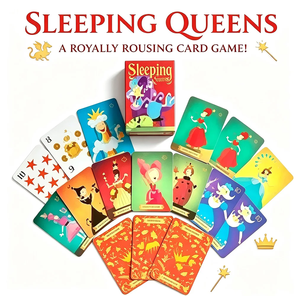 The Sleeping Queens Card Game Full English Version Family Board Game 2-5 Players Strategy Card Game for Adults Party Gifts