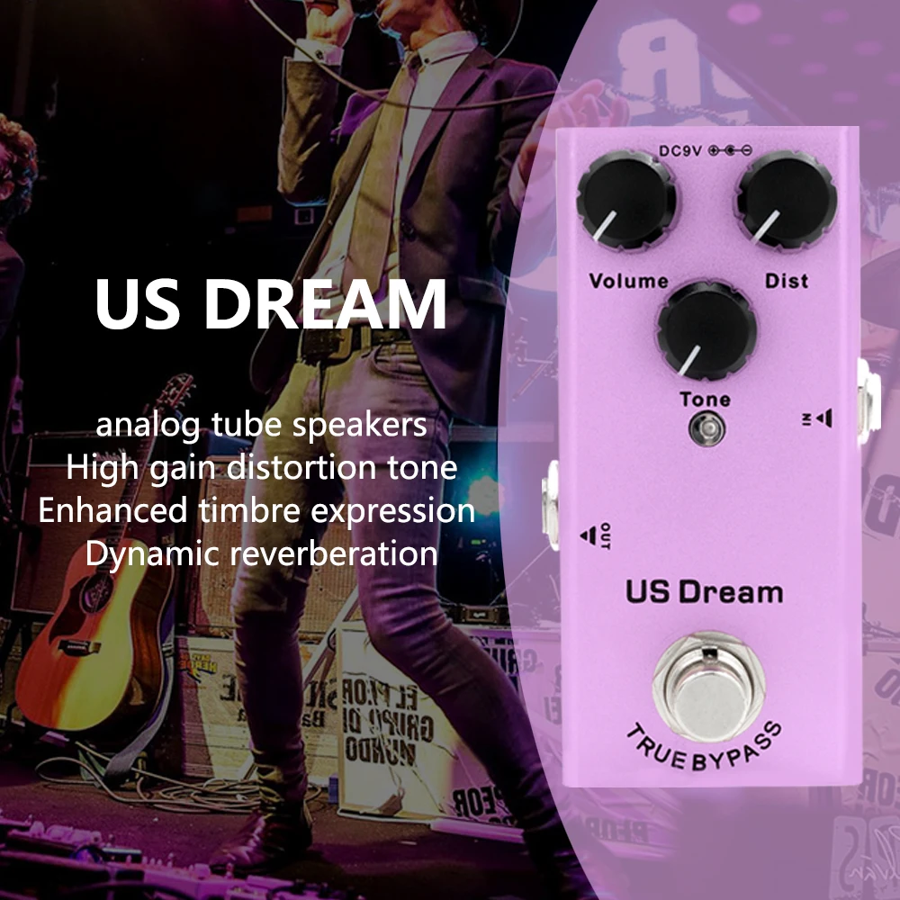 

IRIN EF-04 US Dream Pedal Electric Guitar Effect Pedal Distortion Tone Effect True Bypass Adjustable Knob Guitar Accessories
