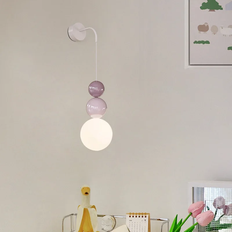 Imagem -04 - Creme Estilo Nordic Led Wall Light Luminária Moderna Iluminação Interior Home Decor Sala de Estar Quarto Cabeceira