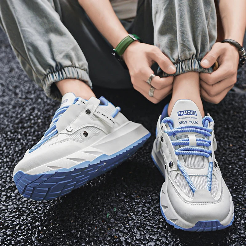 Fashion Shoes For Men White Casual Sneakers Male Sport Walking Shoes Platform Manโs Sneakers Street Style