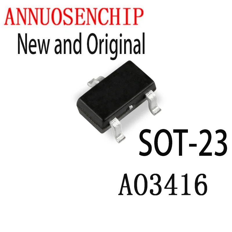 20PCS New And Original SOT-23 3416 SOT23 AGRV  N-Channel Enhancement Mode Field Effect AO3416