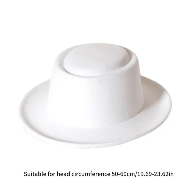 652F قبعة علوية غربية بحافة واسعة، قبعة فيدورا هدية لصديقك، قبعة قصيرة الحافة