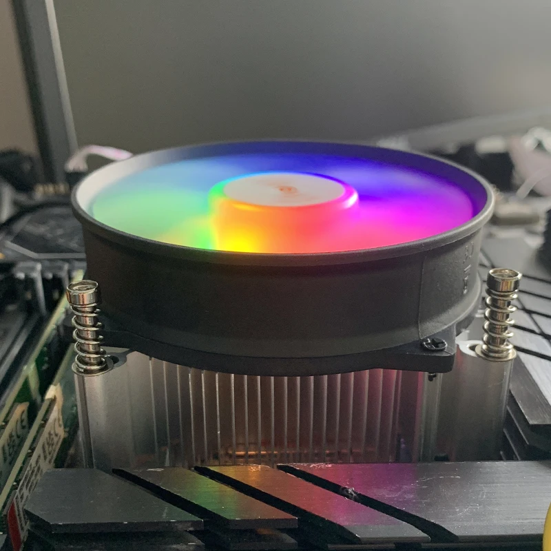 90MM RGB CPU Air-Cooled Cooler 4PIN Tower PC Radiator for Intel LGA 1155 1156 1150 1151 1366 1700 1200 2011 X79 X99 Ventilador image 3