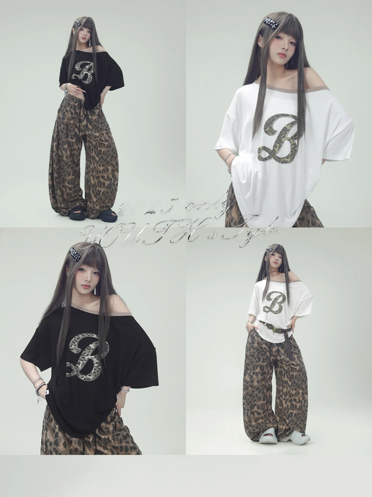 

CBXLAB Street Dance: Модные брендовые сексуальные спортивные брюки с леопардовым принтом и тонкими бретелями, дизайн для ранней осени, американский ретро-стиль