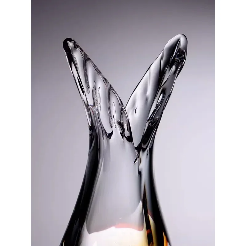 

U11Modern light luxury creative glazed vase luxury model room flower arrangement glass bottle decoration Suitable for indoor use