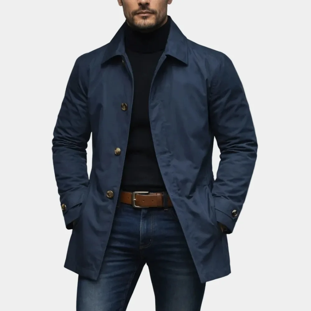 Men's Jackets High-end Casual Retro Waterproof Long-sleeved Cardigans Trench Coats Men's Clothing Unique Fashionable Simplicity