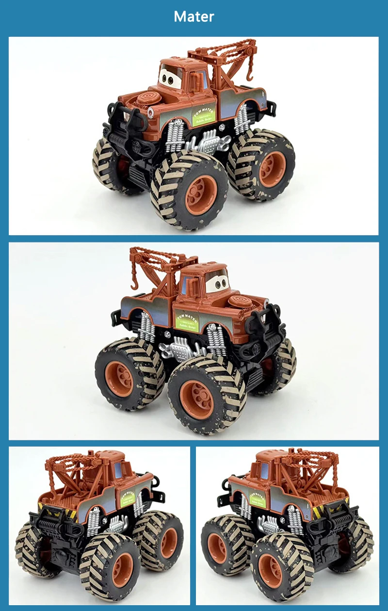Pixar Cars Trägheits-Spielzeugauto Monster Truck 1/55 Metall-Druckgussmodell Legierungsmaterial Anime-Figur Kinderspielzeug Geburtstagsgeschenke – Detail 6