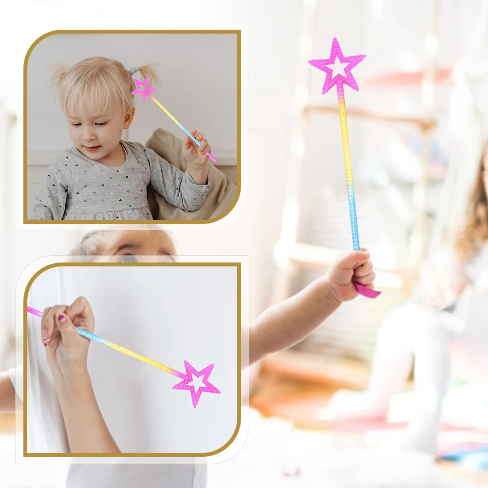 Baguettes féeriques en forme d'étoile pour enfants, 8 pièces, jeu de fête, décor de Festival d'halloween, bâtons d'étoiles portables, accessoire de Costume pour
