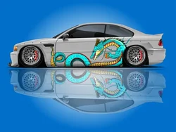 Dragon Universal Size Car Length Stripe Decals 2 Pcs Car Decal Animal Car Decals Livery Large Vehicle Graphics Side Cars Decals