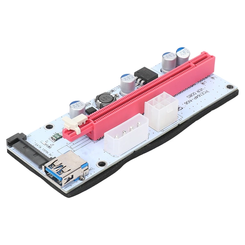 

10 шт. VER008S Molex 4Pin SATA 6PIN PCIE PCI-E PCI Express Райзер-карта 008S адаптер 1X к 16X USB3.0 удлинитель Майнер