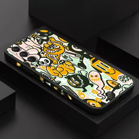 Flower Monster Phone Case For Samsung Galaxy S24 S23 S22 S21 S20 S10 S10E Ultra Plus FE Note 20 Ultra 10 Plus Cover