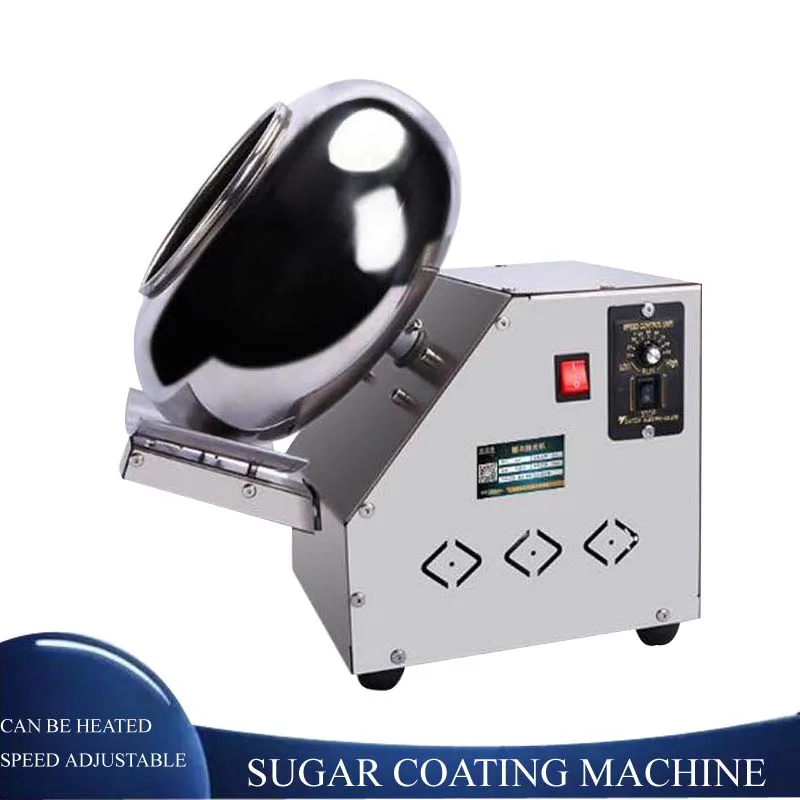 Small Desktop Coating Drying Sugar Coating Machine Rounding Polishing Machine For Seed Candy Chocolate Bean Gummy Food