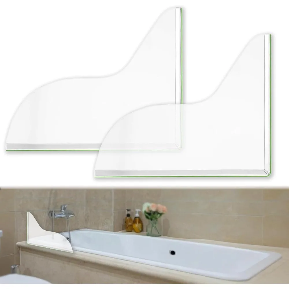 

Брызговик для ванны, прозрачный брызговик для ванны, самоклеящаяся угловая защита для душевой ванны, чтобы сохранить воду в душе или летучая мышь