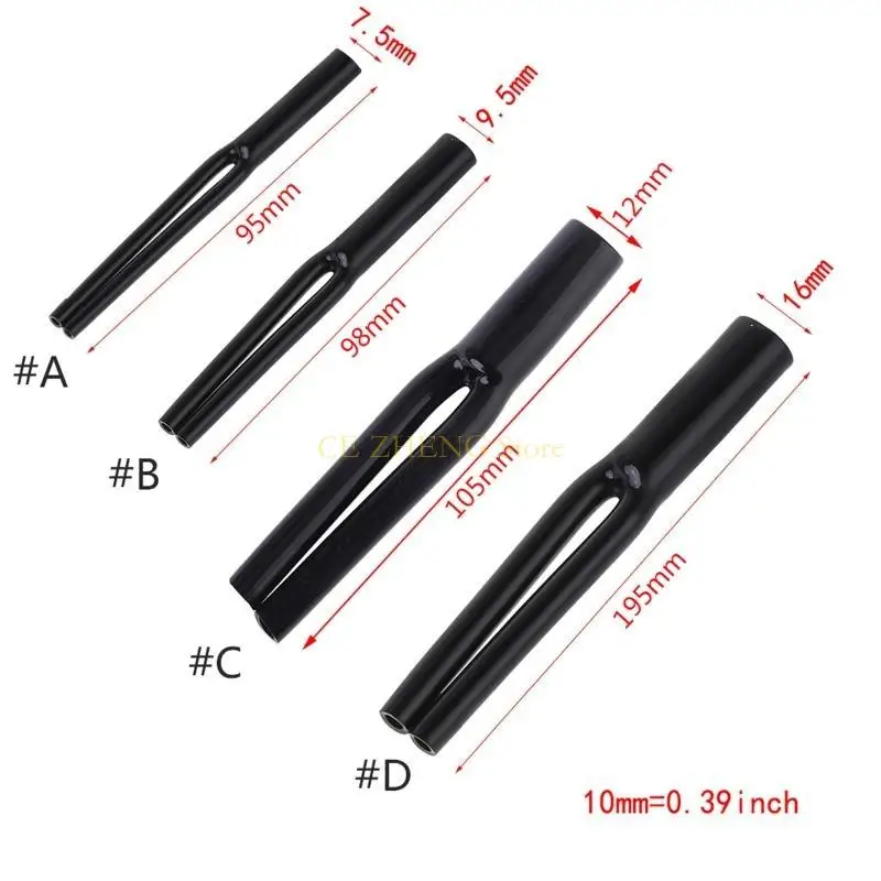 E56B 범용 7/9/12/15.5mm Hifi 오디오 스피커 케이블 바지 Y 스플리터 튜브 오디오 케이블 액세서리 스피커 케이블 Y 스플리터