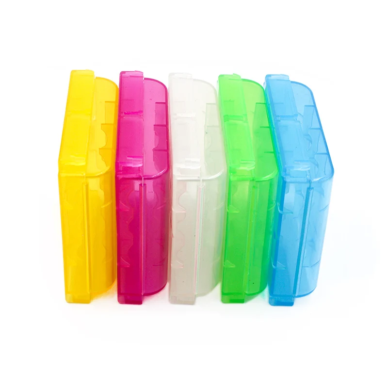 Newest 1PCS Colorful Battery Holder Case 4 AA AAA Hard Plastic Storage Box Cover For 14500 10440 Battery Organizer Container