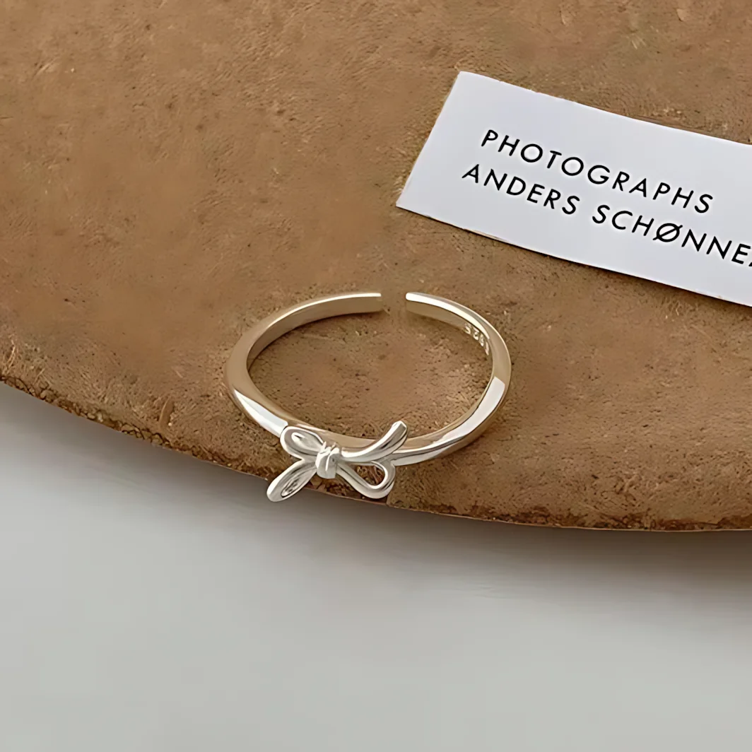 Women's 925 Sterling Silver Four-Pointed Star Zircon Ring