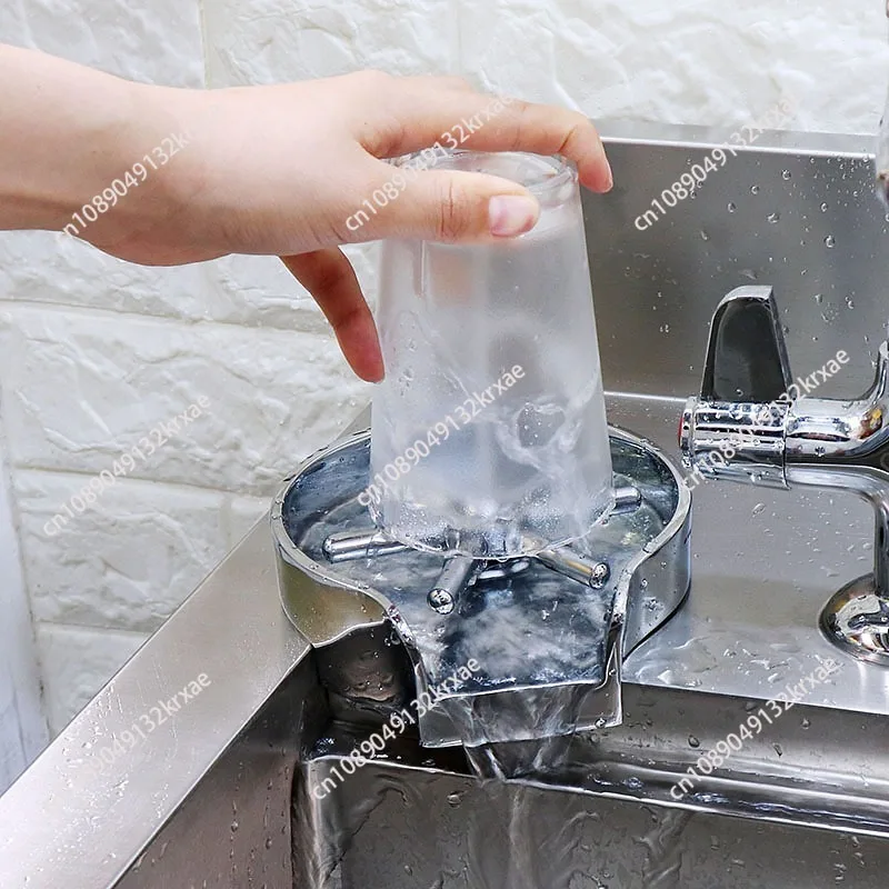 stainless steel automatic cup washer no-wash bar rinse sink faucet dishwasher high pressure water bar faucet
