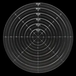 6Pcs Round Quilting Template Set 1/2/3/4/5/6 inch Acrylic Embroidery Tool Drawing Line Template for Hand Quilting and Embroidery