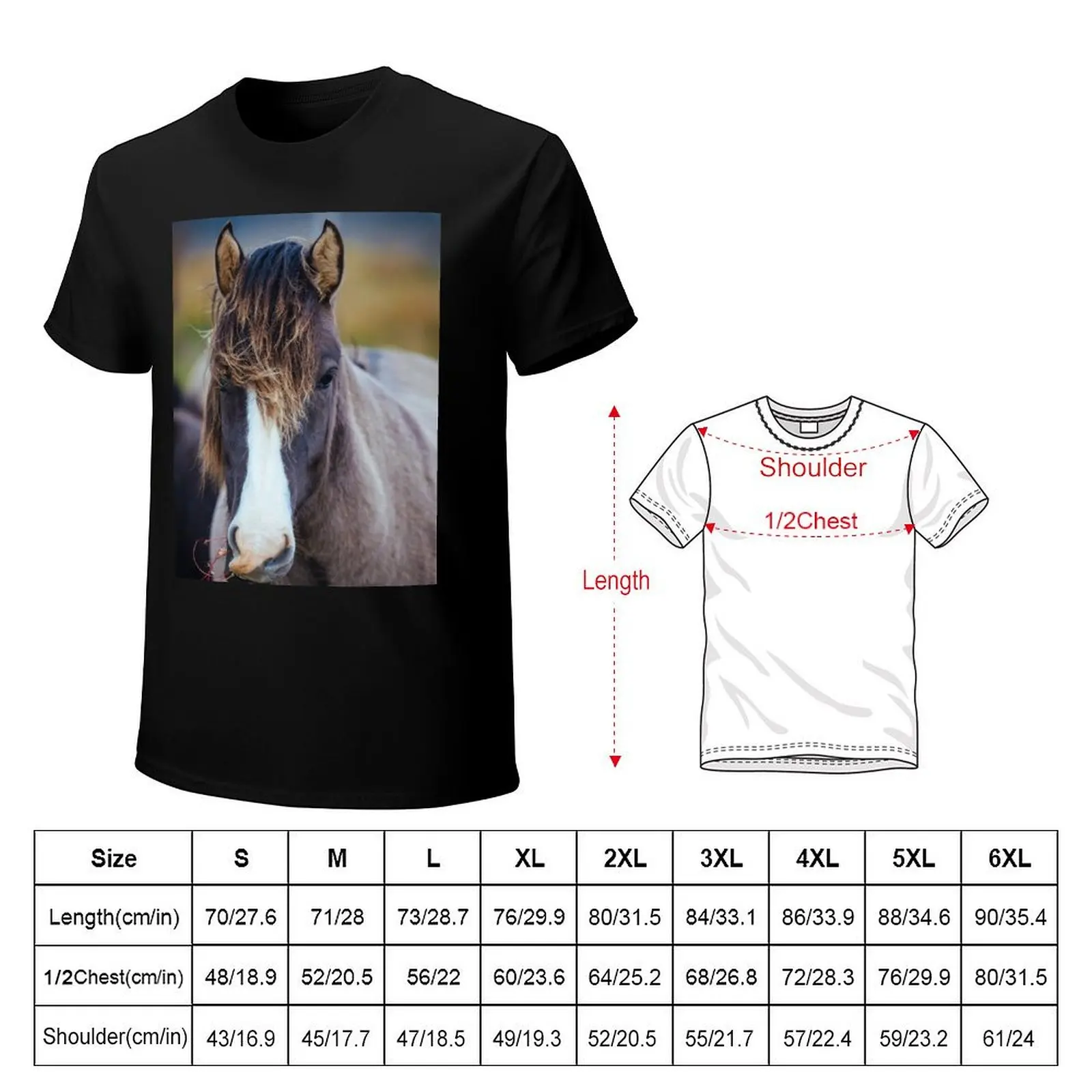 Icelandic Pony T-Shirt Casual Fashion Short Sleeve Cotton T-Shirt