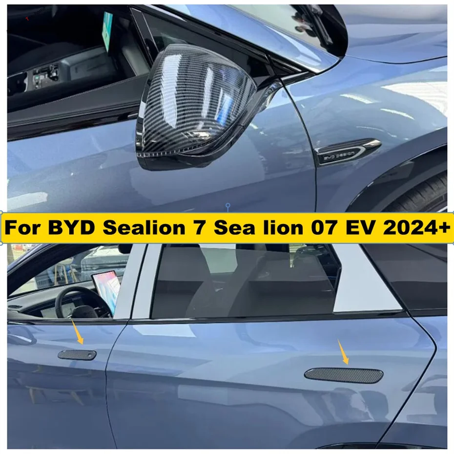 

Outer Side Door Handle / Rearview Mirror Decoration Cover Trims Styling Accessories For BYD Sealion 7 Sea lion 07 EV 2024 2025