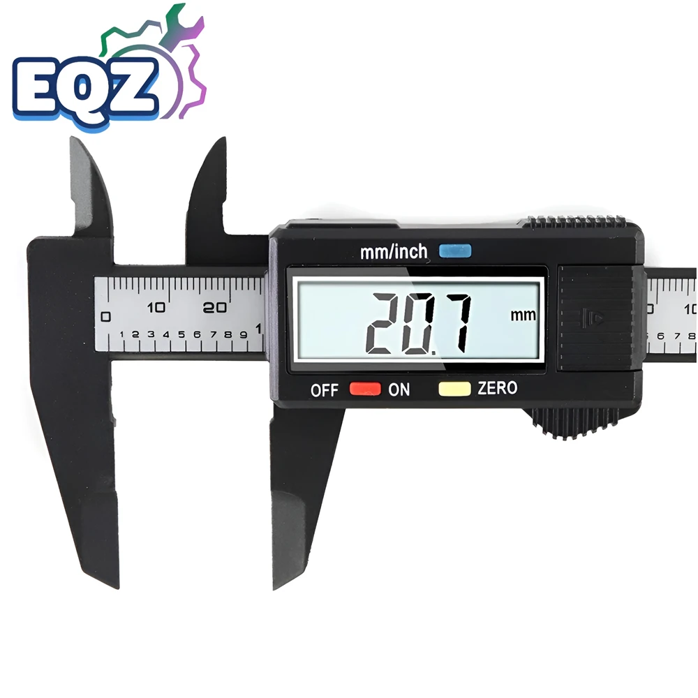 New Arrival 150mm 6 inch LCD Digital Electronic Carbon Fiber Vernier Caliper Gauge Micrometer Measuring Tool