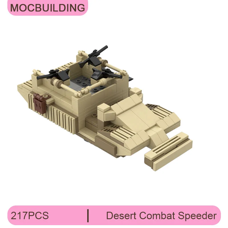

Desert Combat Speeder Model MOC Building Blocks DIY Assemble Bricks Space Collection Display Tank Military Toys Gifts 217PCS