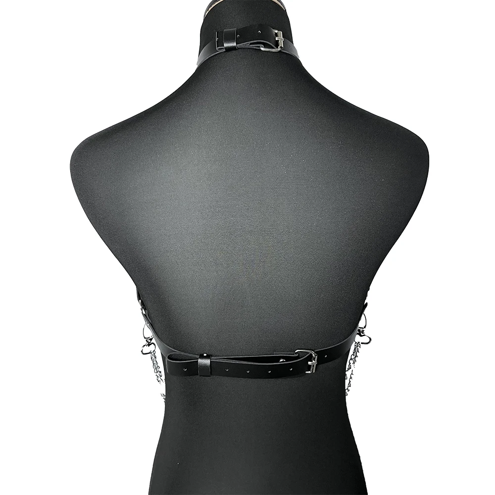 Sexy Chest Harness Leather Lingerie Erotic Body Harness Women Mature Suspenders Garter Belt Bdsm Harness Fetish Underwear Bondag