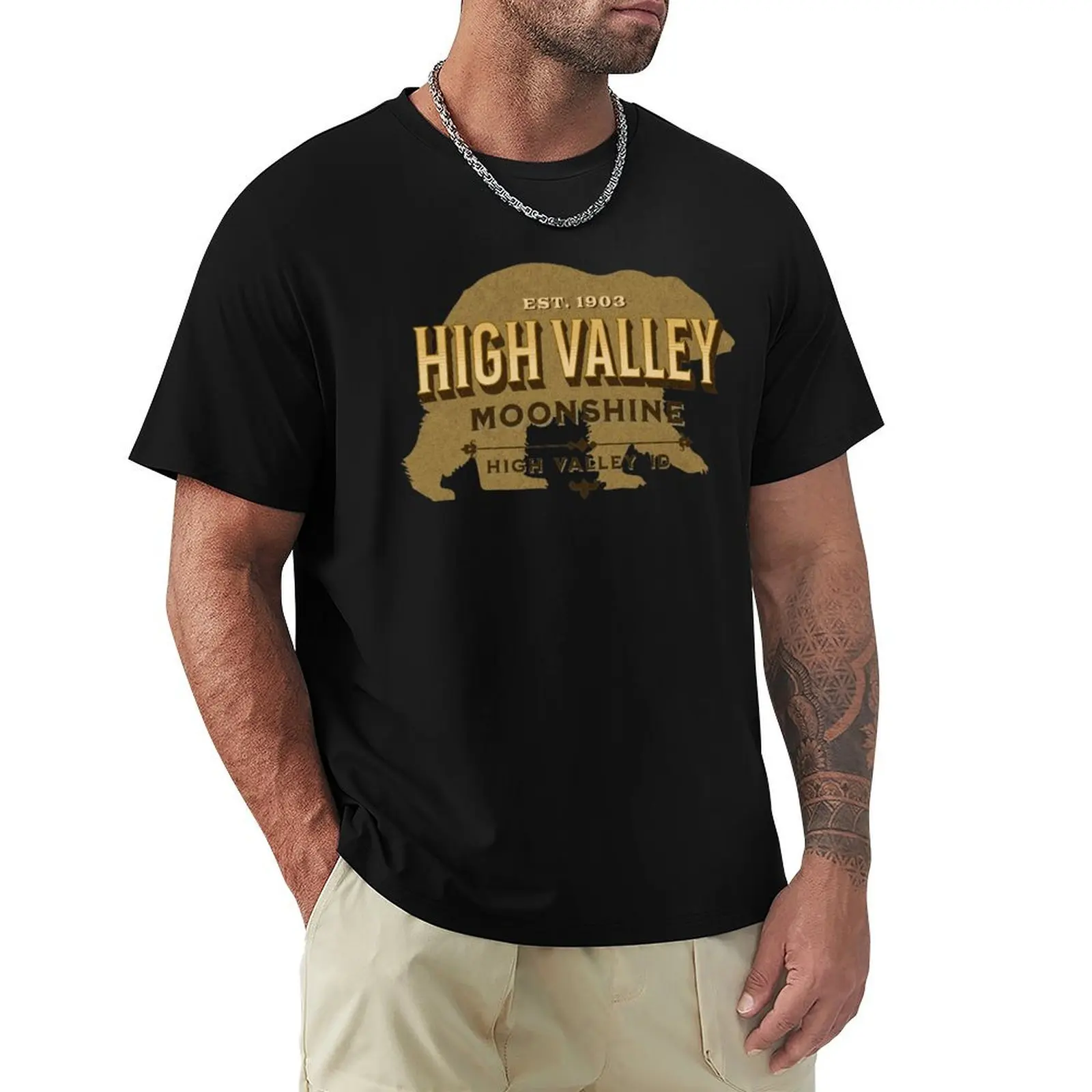 

High Valley Moonshine T-Shirt luxury designer cute clothes mens big and tall t shirts