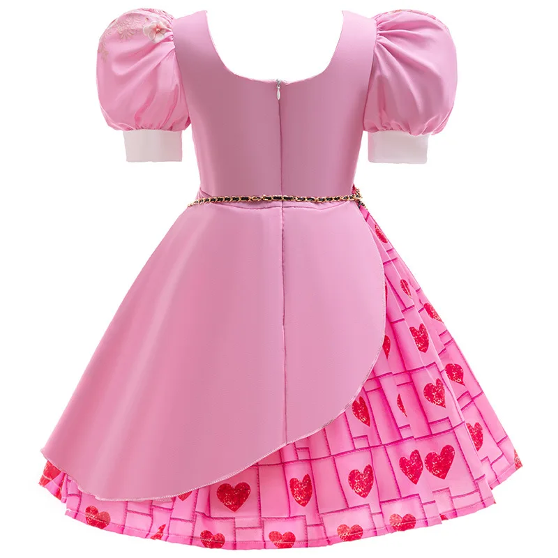 Nuovi Discendenti Xiaohong's Rise Girl Dress Rosa Costume da spettacolo teatrale 3-10 anni Ragazza Halloween Cosplay Dress Up Costume