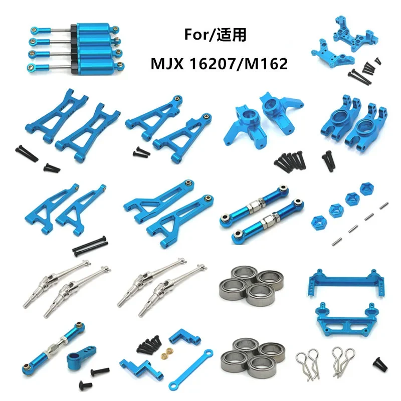 RC Car Parts Metal Upgrade Modification Kit for MJX 16207 M162 Steering Cup Car Shell Strut Shock Absorber Suspension Bracket