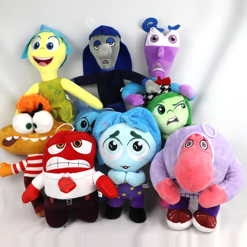 25Cm Inside Out 2 Plush Toy Cute Embarrassment Fear Anger Sadness Sadness Plush Doll Cartoon Anime Ornament Decoration