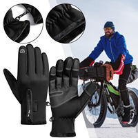 Men Cycling Gloves Touchscreen Winter Gloves Windproof Thermal Gloves for Outdoor Activity