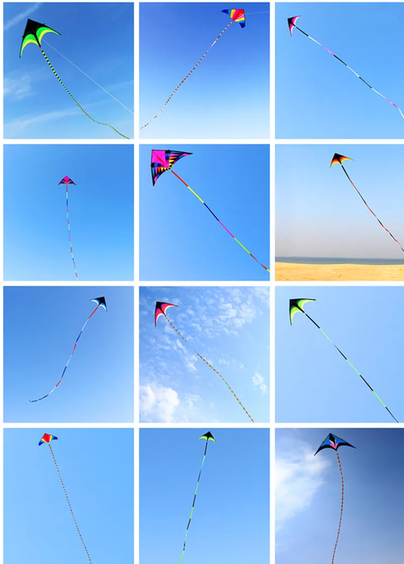 free shipping large kite tails flying kite windsocks kites rainbow tail kite for kids snake  rip stop for kite novelty toy