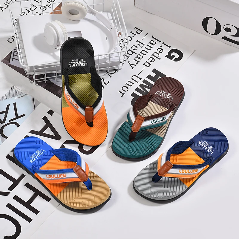 Summer New Men\'s Flip-flops Shoes For Men Europe And America Fashion Non-slip Beach Shoes Flio Flops Man Slippers House Shoes