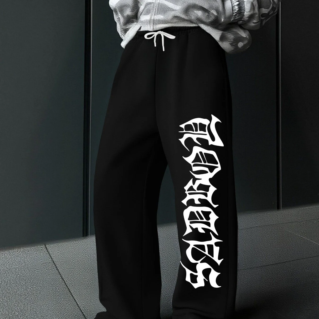 Men's versatile solid color drawstring loose casual sports trousers, suitable for all seasons streetwear men women kids pants