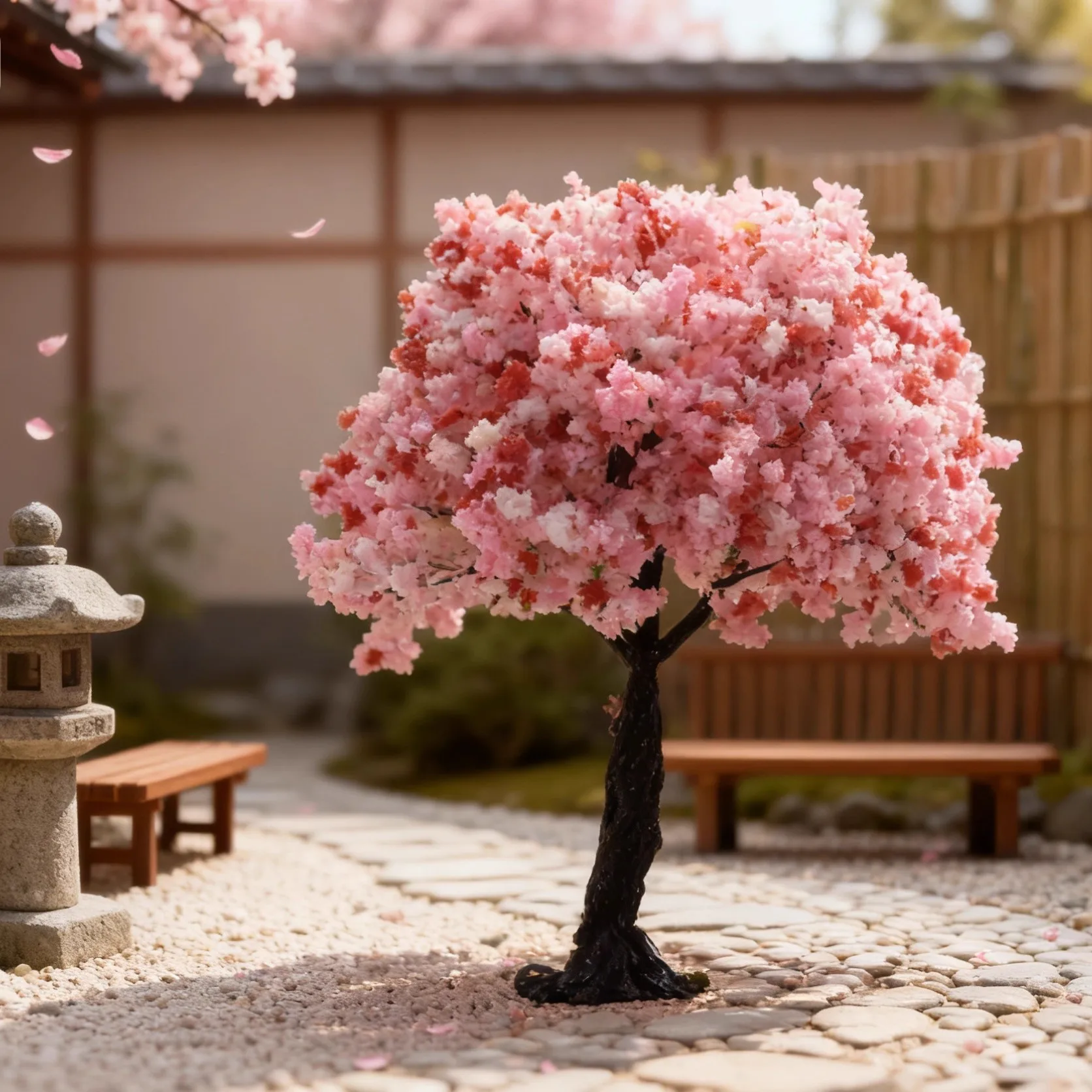 

12 см миниатюрная имитационная модель дерева, песочный стол, вишневый цвет, зеленое дерево, фигурка, сцена, растение, рокарий, мини-дерево с цветком персика