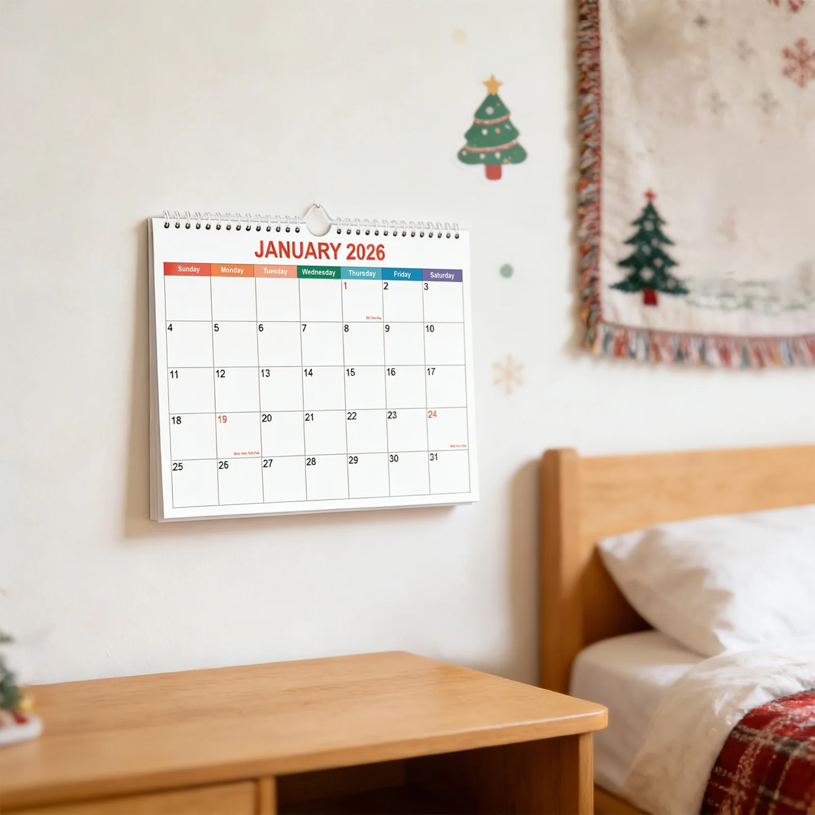 

New 2026 Minimalist Wall Calendar Countdown Calendar Monthly Calendars Office Living Room Hanging Decorative Planner