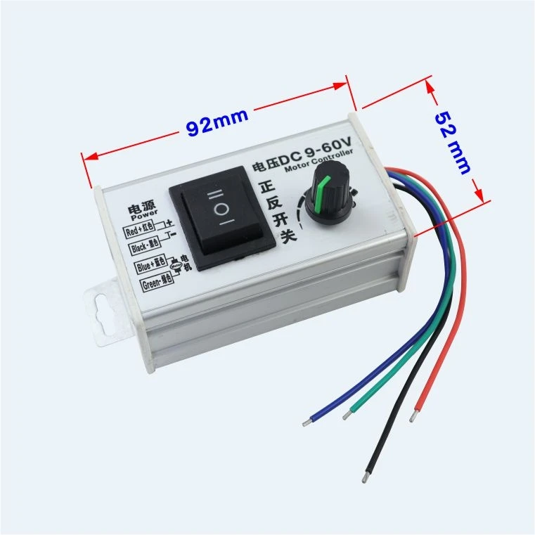 DC 9V 12V 24V 48V 60V 20A PWM Speed Controller DC Motor Forward And Reversible Speed Adjustment Regulator Driver 775 895 795