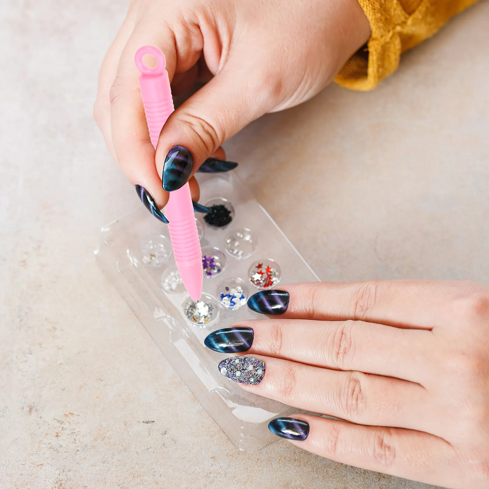 

20 шт. магнитных ручек для гель-лака «Кошачий глаз», магнитные стержни для дизайна ногтей, аксессуары для маникюра, магниты для ногтей, магнит «Кошачий глаз»