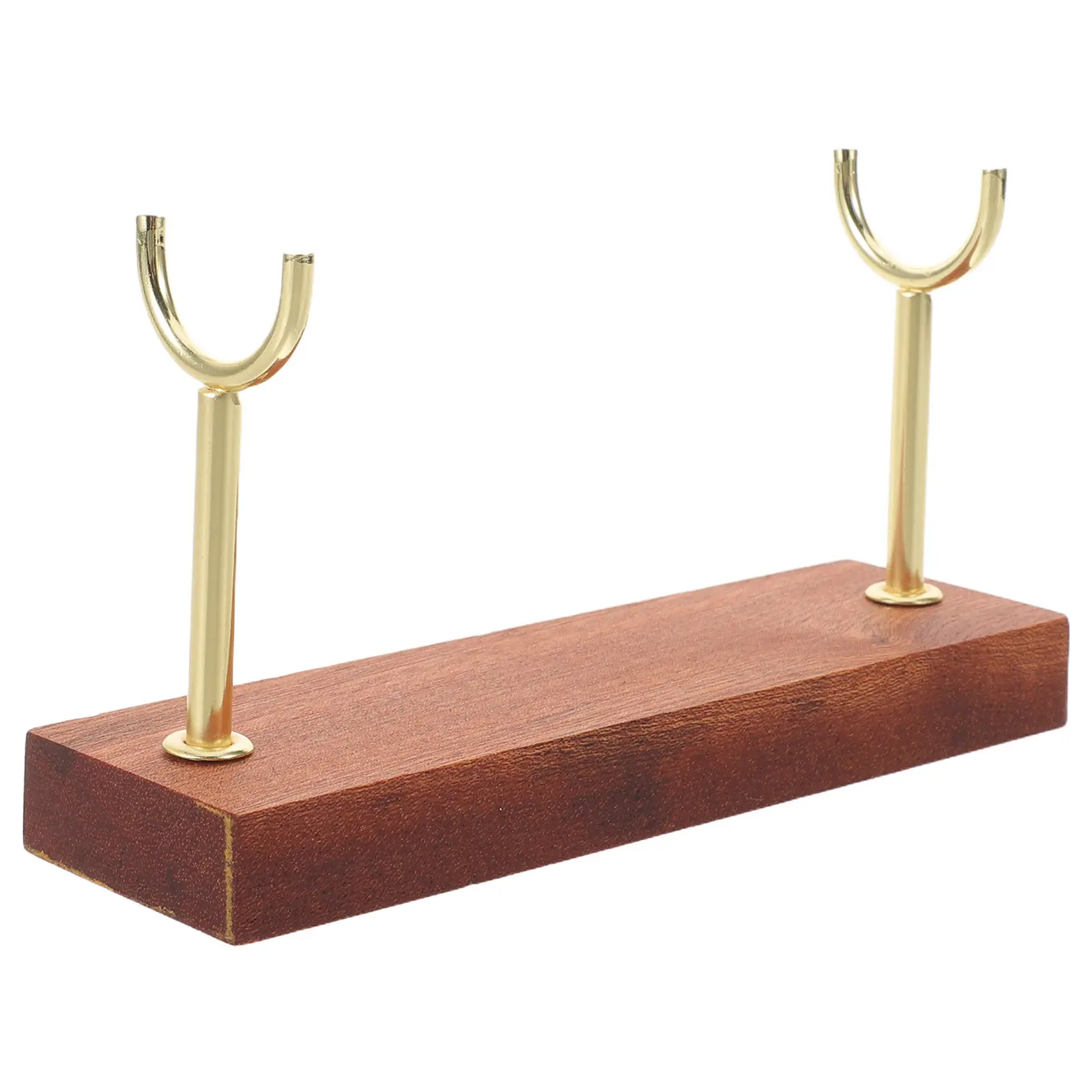 

Настольная подставка для украшений 5,3x2,9x1,6 дюйма, диаметр дуги 3 см, деревянное основание, демонстрационная подставка для браслетов, часов, украшений, органайзер