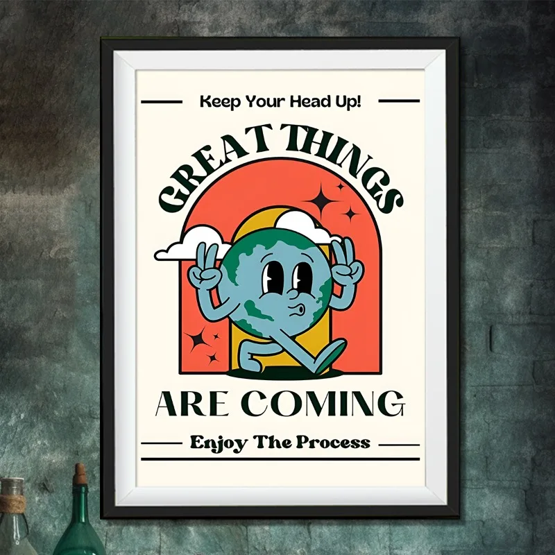 

Классический тканевый постер с изображением "Великих событий, которые скоро наступят" — украшенный блестками, безрамный принт на холсте для декора дома и офиса