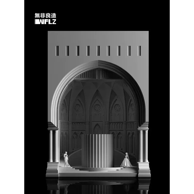 Wax Melting Lamp, Architectural Shape Bedside Night Light, Premium Gift Box Set, Nice Present for Birthday & Wedding Celebration