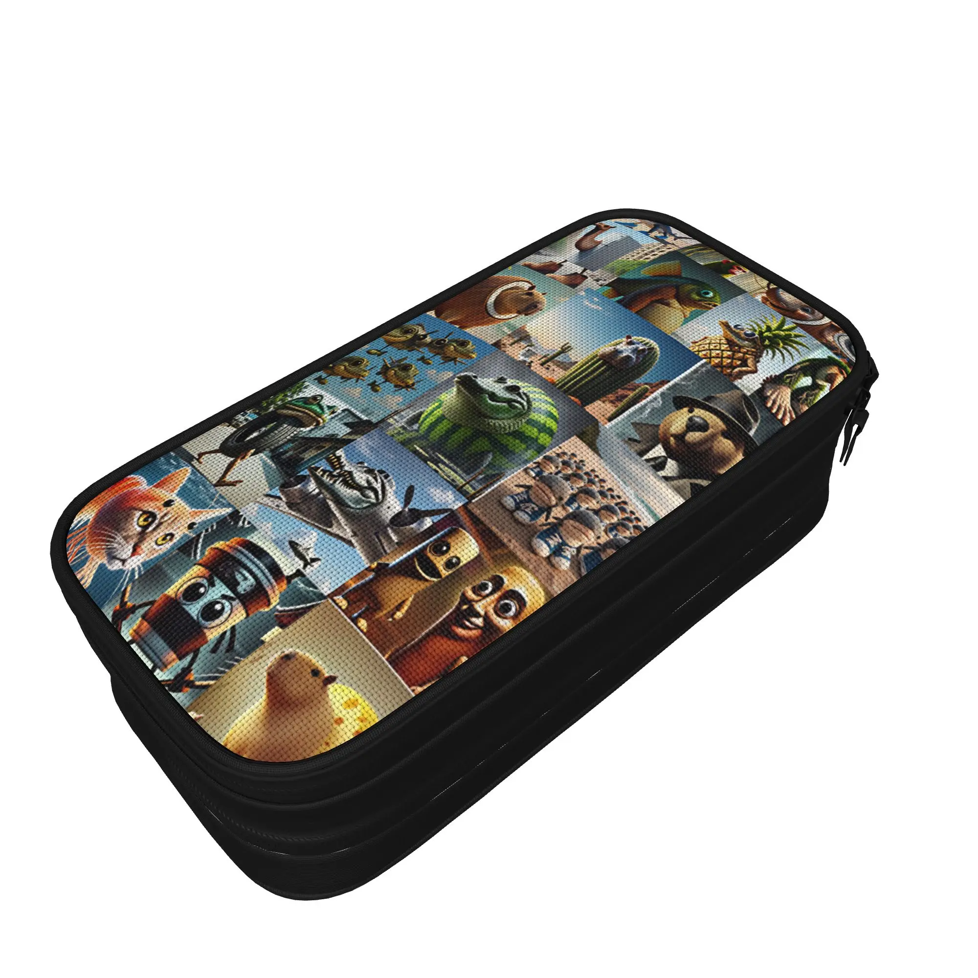 Italian Brainrot  Pencil Case  Canvas Pencil Bag Boy Girl Aesthetic University School Pencil Cases Stationery