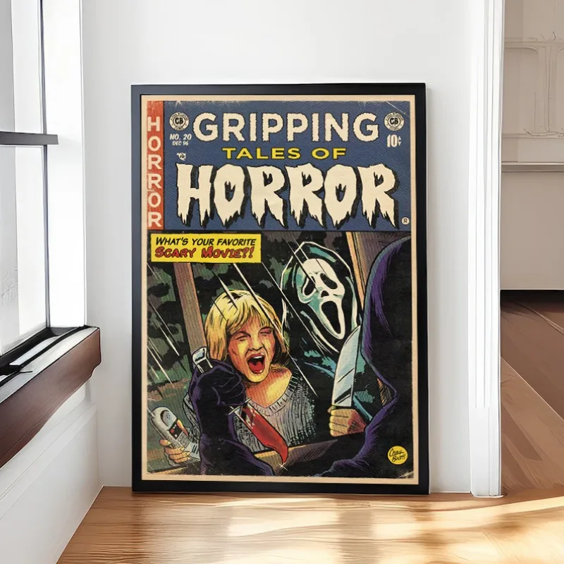 الرجعية الكلاسيكية أفلام الرعب مخيف حكايات من ديري نمط هزلي مرعب فيلم المشارك حائط لوح رسم صور ديكور المنزل