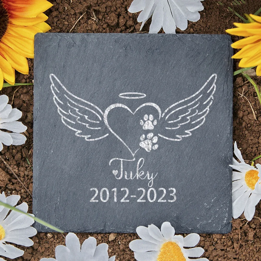 Personalized Pet Memorial Stone Custom Dogs Name of Death Personalized Pet Loss Gifts Dog Grave Marker Plaque Tombstone Custom