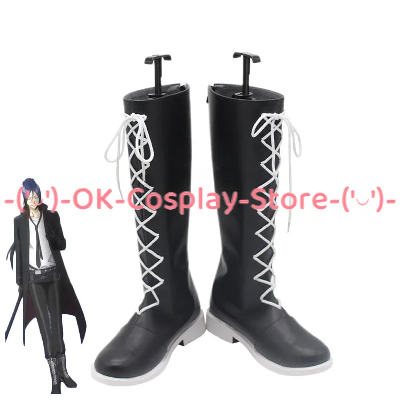 Rokudou Mukuro Cosplay Shoes Aniem HITMAN REBORN Cosplay Props PU Leather Shoes Halloween Boots Custom Made