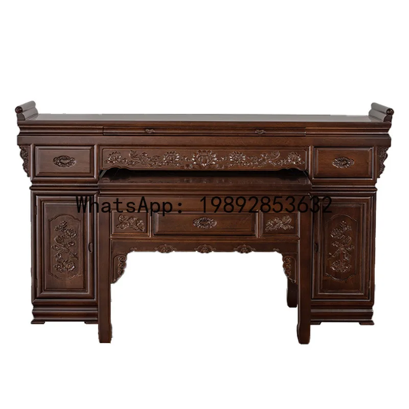 A2-25  Solid Wood Offering Table Buddha Table Offering Altar Table Offering Desk Buddha Hall  Self-built House