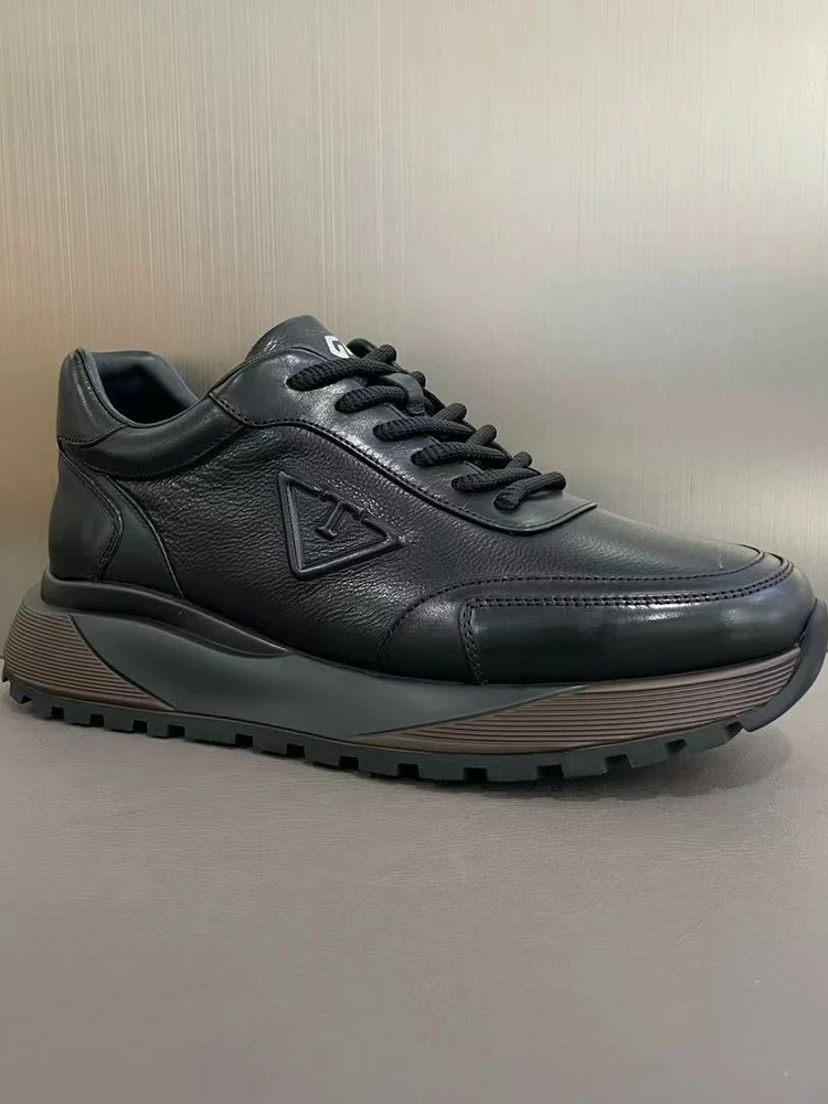 

Высококачественные повседневные мужские кожаные туфли: удобные, модные, стильные, из натуральной кожи, молодежные, с прорезиненной подошвой на клеевой основе