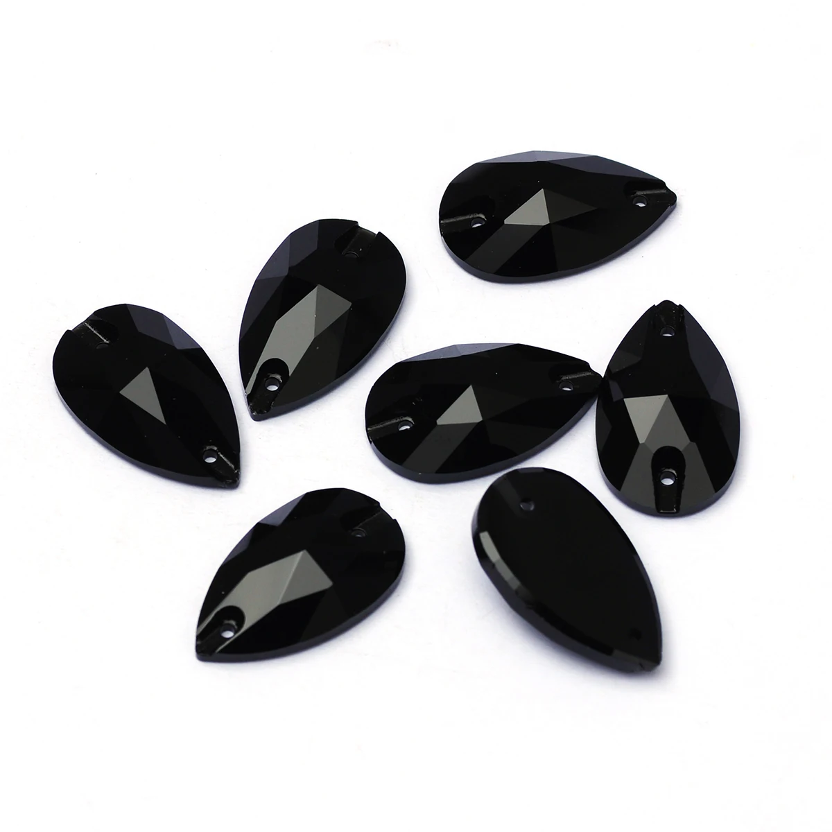 Black K9 Glass Sew On Rhinestone Flatback Sewing Crystal Strass Crystal Stone For Needlework Bag Clothes DIY Design Decoration