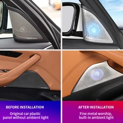 Couvercle d'éclairage LED pour porte de milieu de gamme, qualité sonore sans perte, haut-parleurs stéréo HiFi, klaxon Shoous, BMW G30, série 5, nouveau